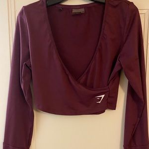 Maroon long sleeve Gymshark shirt